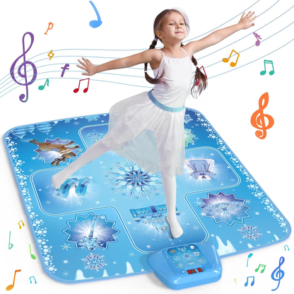Dance Mat - Frozen Toys Rhythm Step Play Mat for Girls Ages 3-12 Frozen Dance Playmat with LED Lights, Adjustable Volume, Built-in Music, Birthday Gift for Girls 3 4 5 6 7 8Years Old