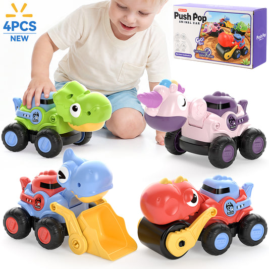 AAGILA Dinosaur Construction Trucks Toys for Boys Girls,Toddlers Sandbox Beach Vehicle Excavator Toys,Chrstmas Birthday Gifts for 2 3 4 5 Year Old Boys Girls