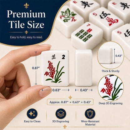 AAGILA American Mahjong Set,166 White Mahjong Tiles Set,4 All-in-One Color Mahjong Rack with Pushers,Mahjong Game Set Complete with Waterproof Carrying Bag,for Travel,Parties and Gift