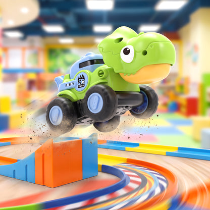 AAGILA Dinosaur Construction Trucks Toys for Boys Girls,Toddlers Sandbox Beach Vehicle Excavator Toys,Chrstmas Birthday Gifts for 2 3 4 5 Year Old Boys Girls