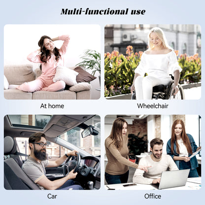 PERRYHOME Seat Cushion for Office Chair, Car Seat, Lumbar Support Pillow, Memory Foam Car Seat Cushions Back Support Pillows, Coccyx Cushion for Tailbone, Hip, Sciatica & Back Pain Relief(Black)