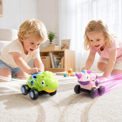 AAGILA Dinosaur Construction Trucks Toys for Boys Girls,Toddlers Sandbox Beach Vehicle Excavator Toys,Chrstmas Birthday Gifts for 2 3 4 5 Year Old Boys Girls