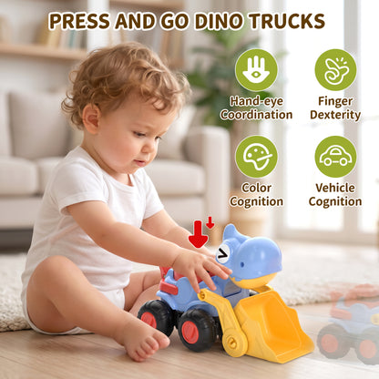 AAGILA Dinosaur Construction Trucks Toys for Boys Girls,Toddlers Sandbox Beach Vehicle Excavator Toys,Chrstmas Birthday Gifts for 2 3 4 5 Year Old Boys Girls