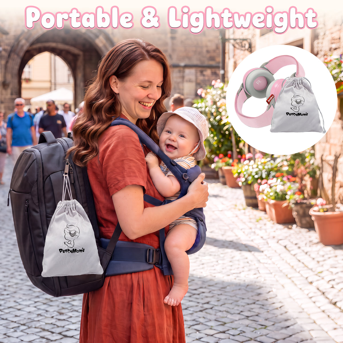 YuronHome Baby Ear Muffs Noise Protection, Adjustable Baby Headphones with Stretchy Band, Noise Cancelling Headphones for Baby & Toddler up to 4 Years, Baby Airplane Ear Protection /Outdoor