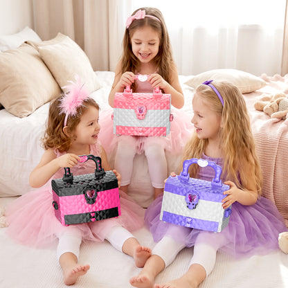 AAGILA 58 in 1 Kids Makeup Set for Girls, Washable Real Cosmetic Pretend Play Makeup Kit for Girl Toys,Princess Make Up Toys for 3-12 Year Old Girl Birthday Gift