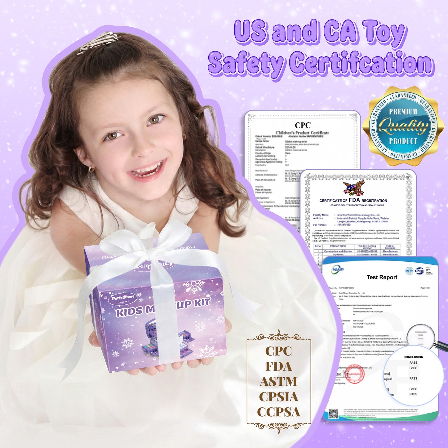 Frozen theme kids makeup set with 57 pieces including lipstick, eyeshadow, and brush