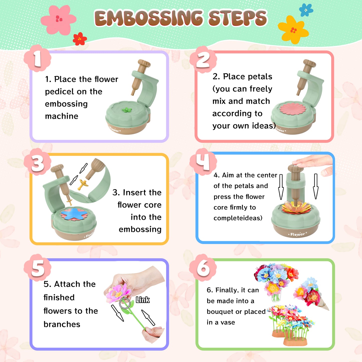 DIY flower press toy for kids, wooden craft kit for pressing dried flowers