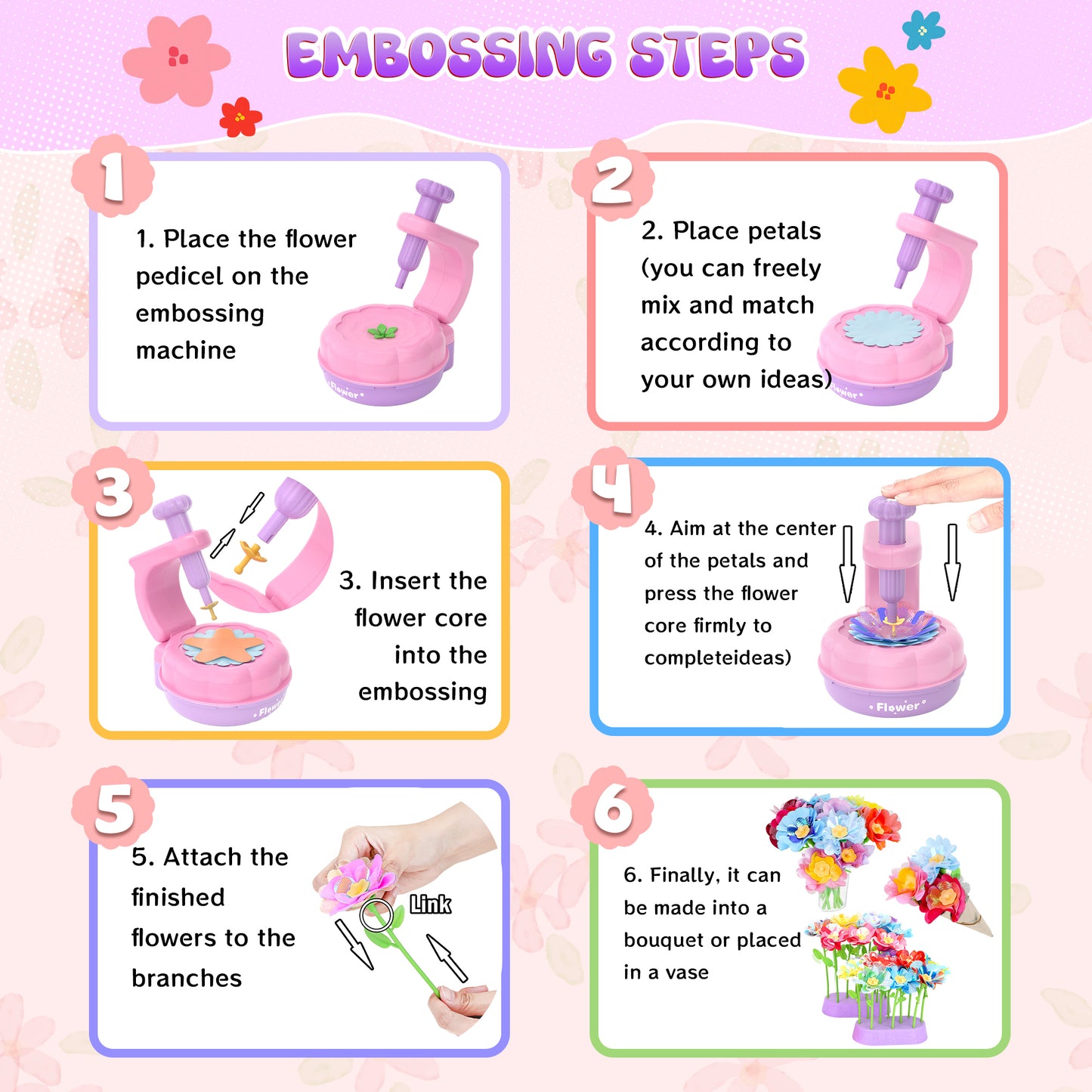 DIY flower press toy for kids, wooden craft kit for pressing dried flowers